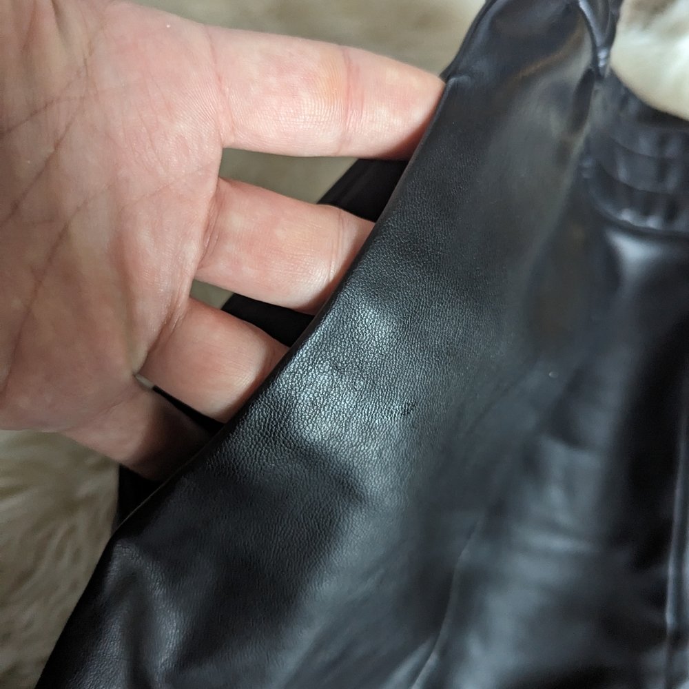 NWT Zara Faux Leather High Waisted Joggers - Picture 9 of 16